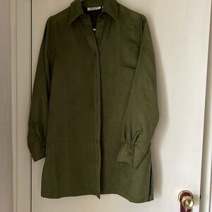 Polyester suede. 4 pieces. Green